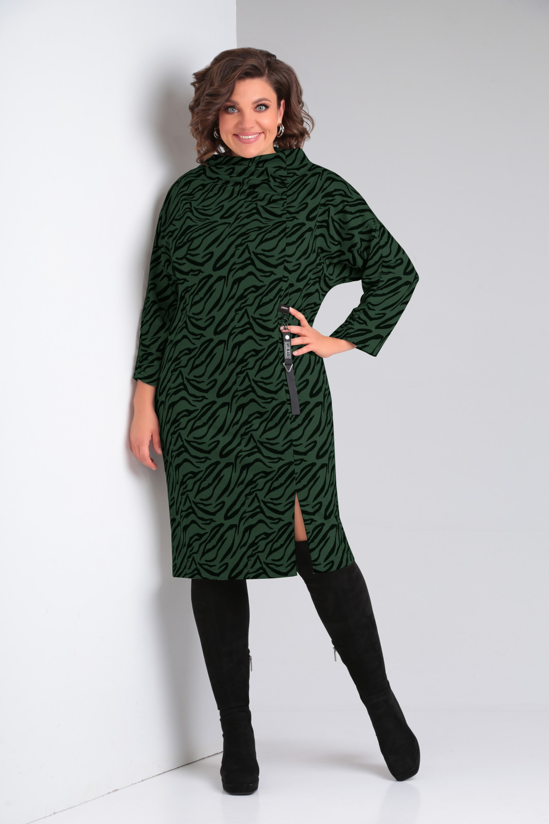 Платье VOLNA 1315 темно-зеленый